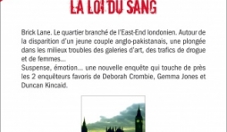 La loi du sang de Deborah Crombie  Editions Albin Michel.
